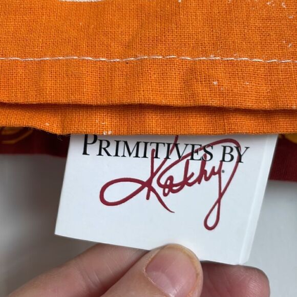 NWT Autumn Fall Pumpkins Flour Sack Towel Set Burgundy - Picture 6 of 9